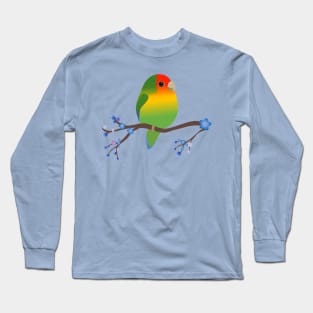 Cute egg shaped peach faced lovebird Long Sleeve T-Shirt